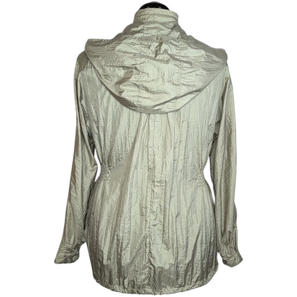 Calvin Klein Jeans gray hooded nylon jacket, women's size medium - Picture 3 of 11